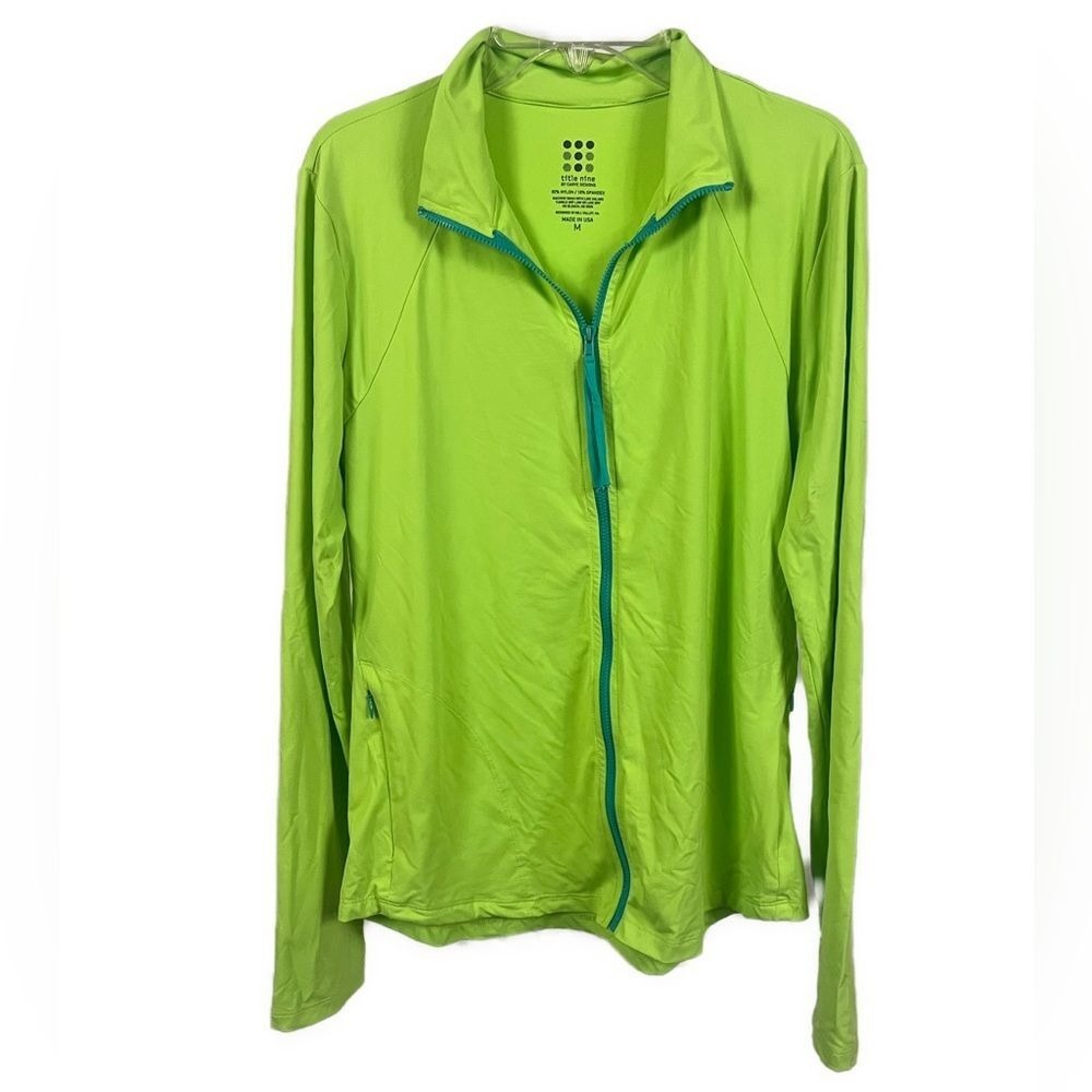 Title Nine Women's Full Zip Green Performance Wear Lightweight Jacket- Size M